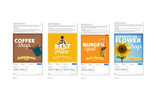 Images of social media posts used in BHFCU's 2022 SoDak Summer Campaign.